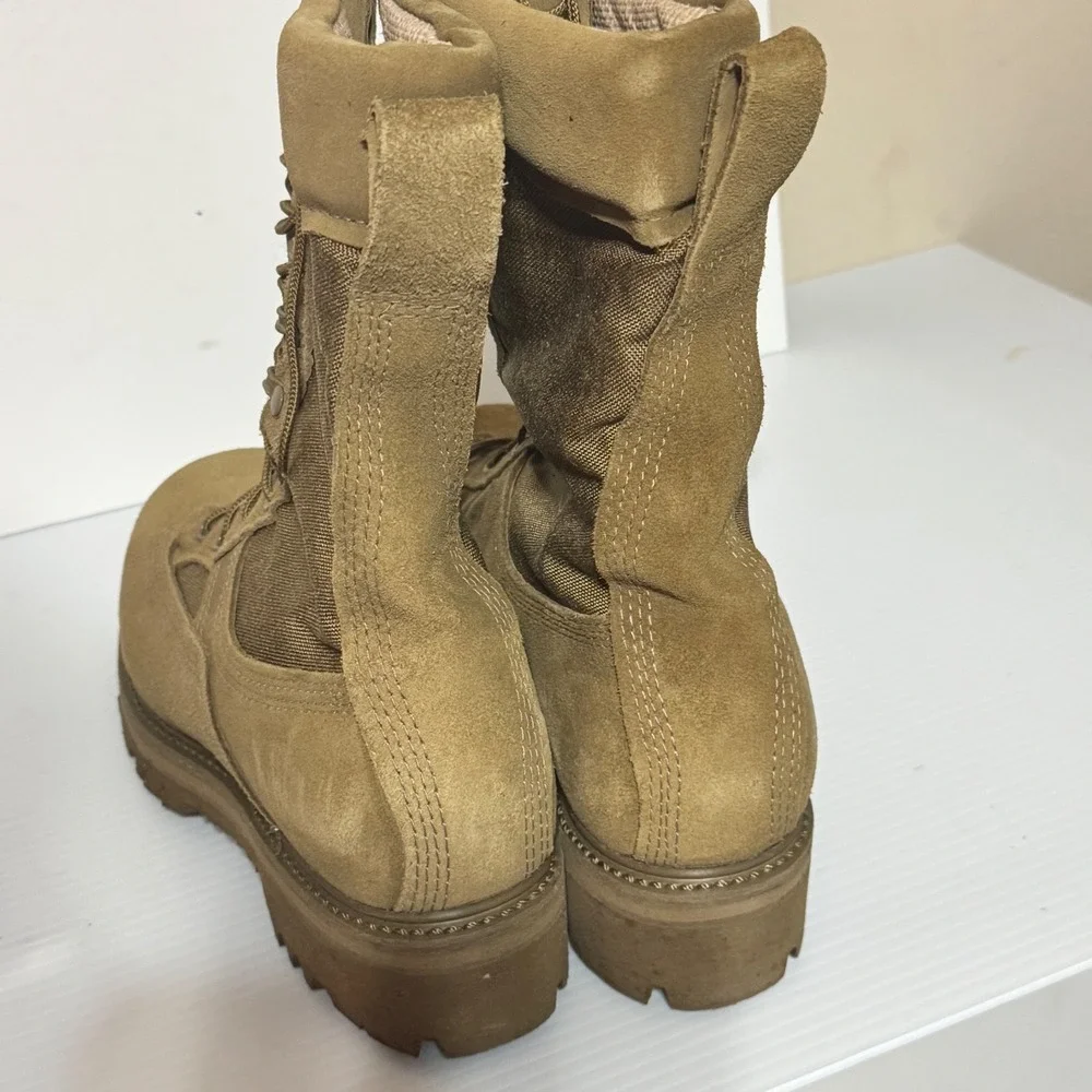 Hoffman Boots Powerline Mens 8.5 D Coyote Brown Suede Vibram Tactical Boots